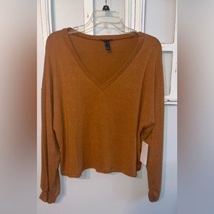 Forever 21 Off shoulder V-neck sweater